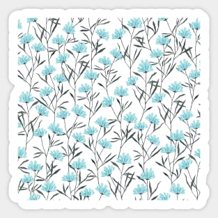 Blue flower garden Sticker